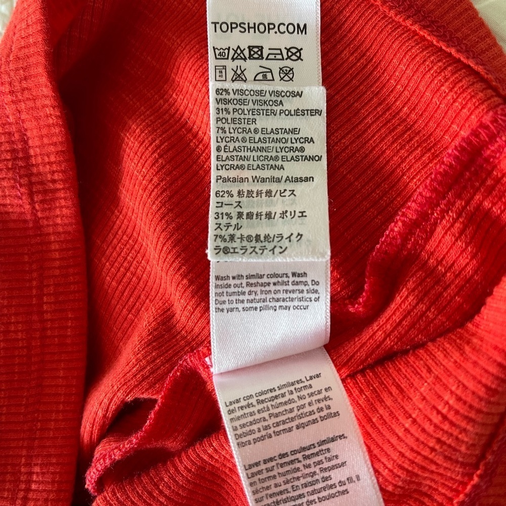 TOPSHOP Red Cami Tank - Picture 9 of 10